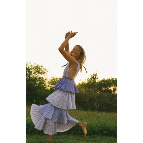 Free People | Dresses | Free People Simonett Keza Striped Tiered Maxi Dress  Size Medium | Poshmark